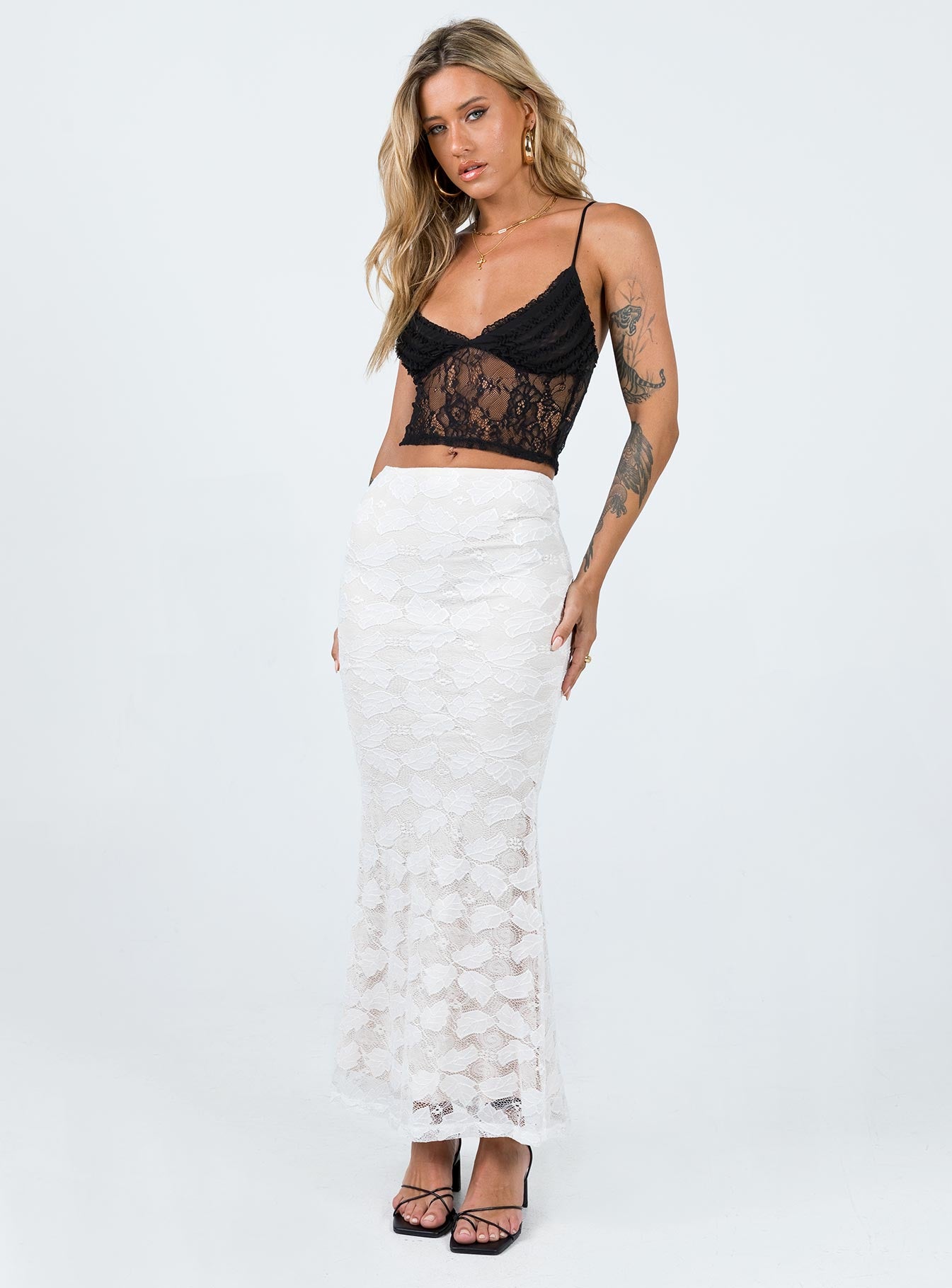 Azra Maxi Skirt White - Image 2