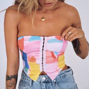 Love All Strapless Top Multi