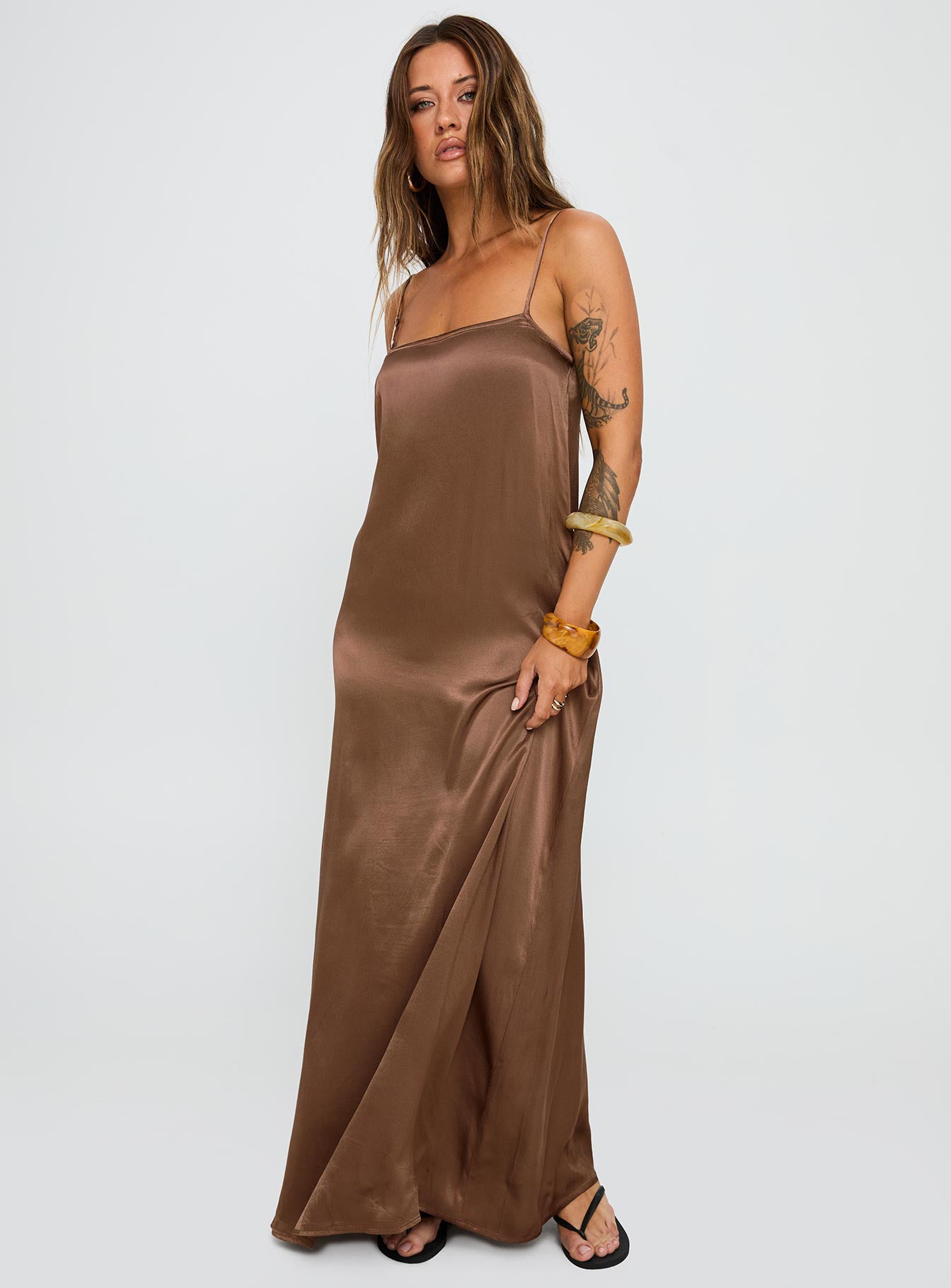 Apple Cider Maxi Dress Brown - Image 2
