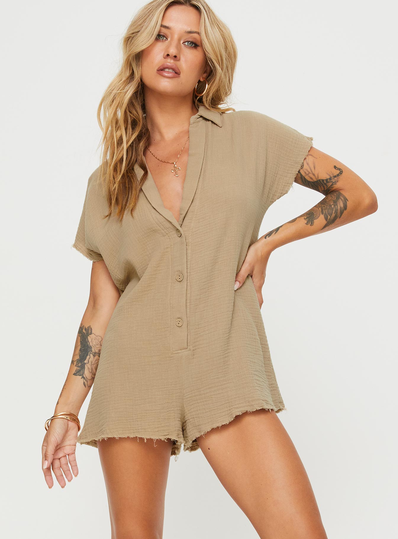 Salt Lake Romper Beige - Image 2