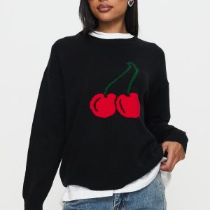 My Dear Knit Sweater Black