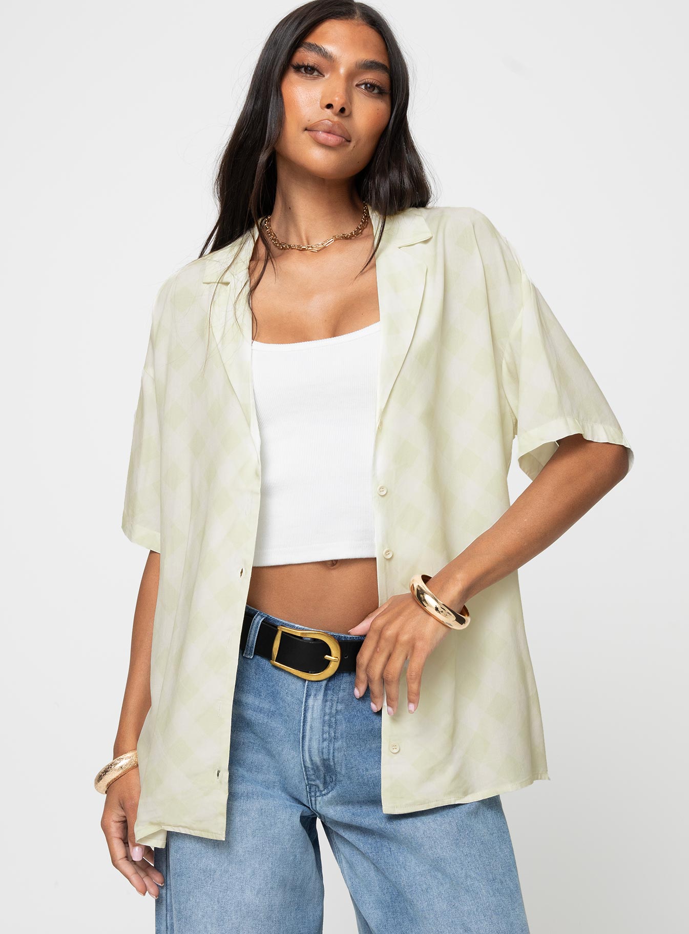 Caraliia Shirt Green Check - Image 2