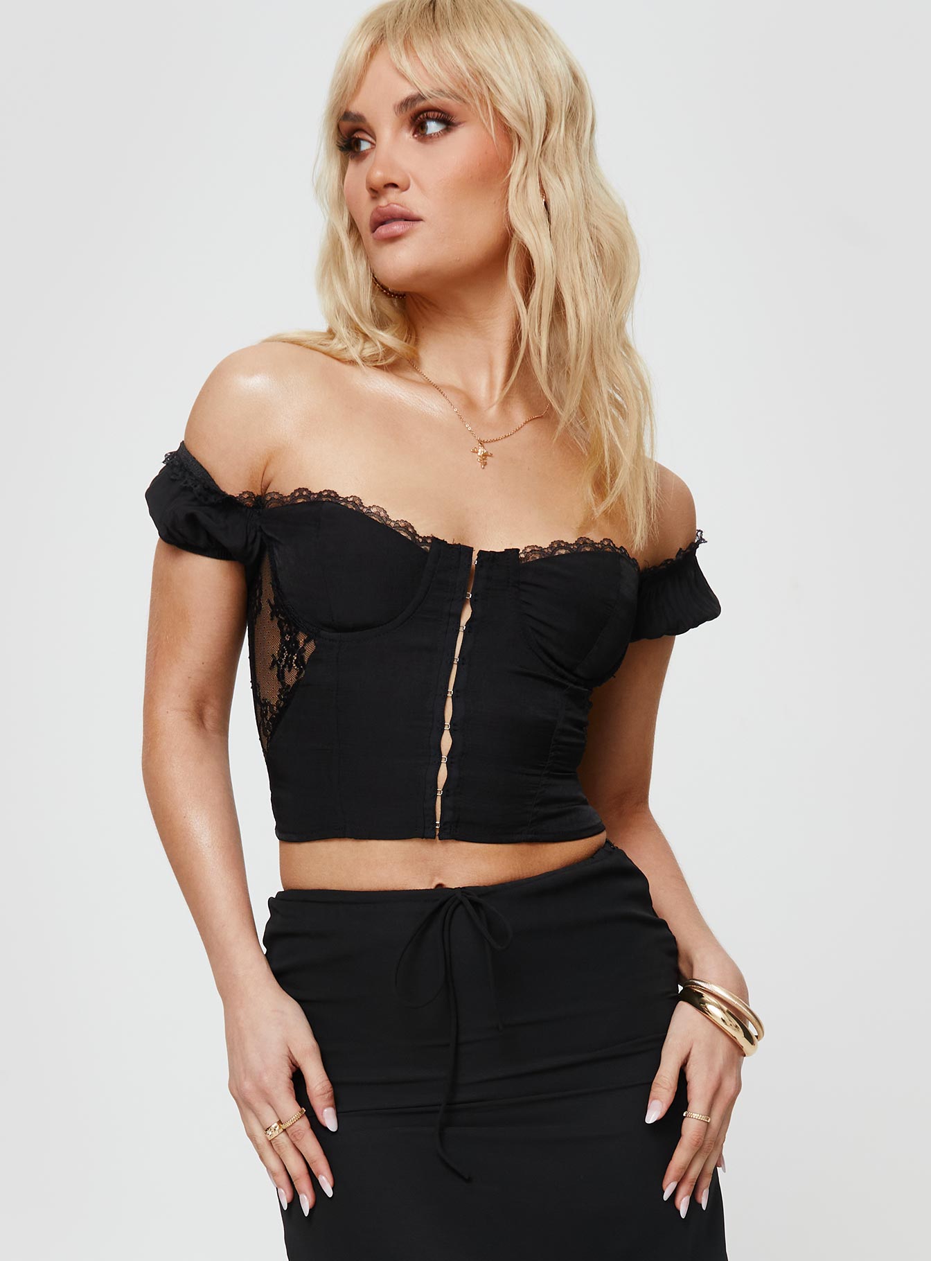 Cooloola Corset Top Black - Image 2