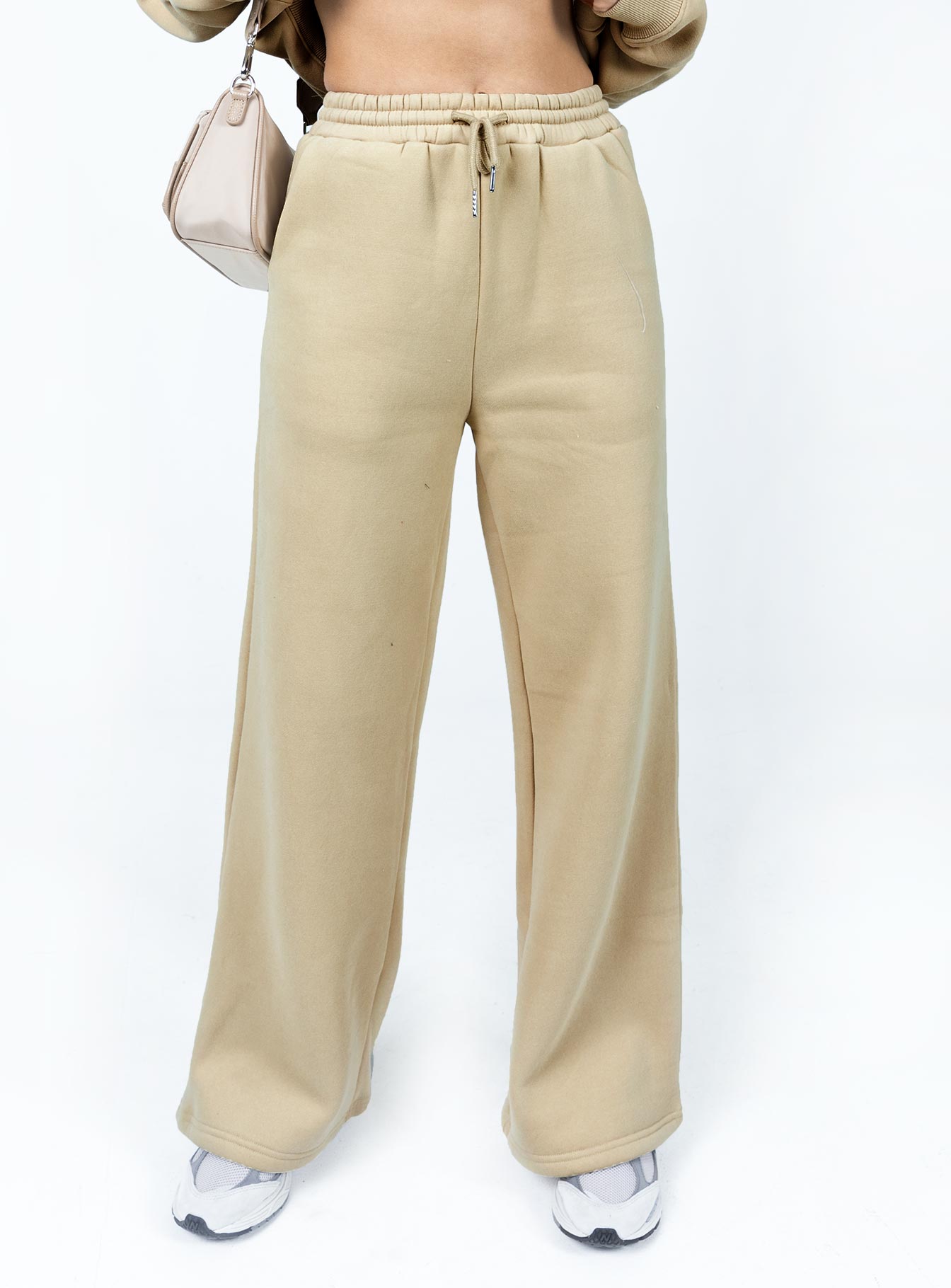 Kaiden Straight Leg Track Pant Beige - Image 2