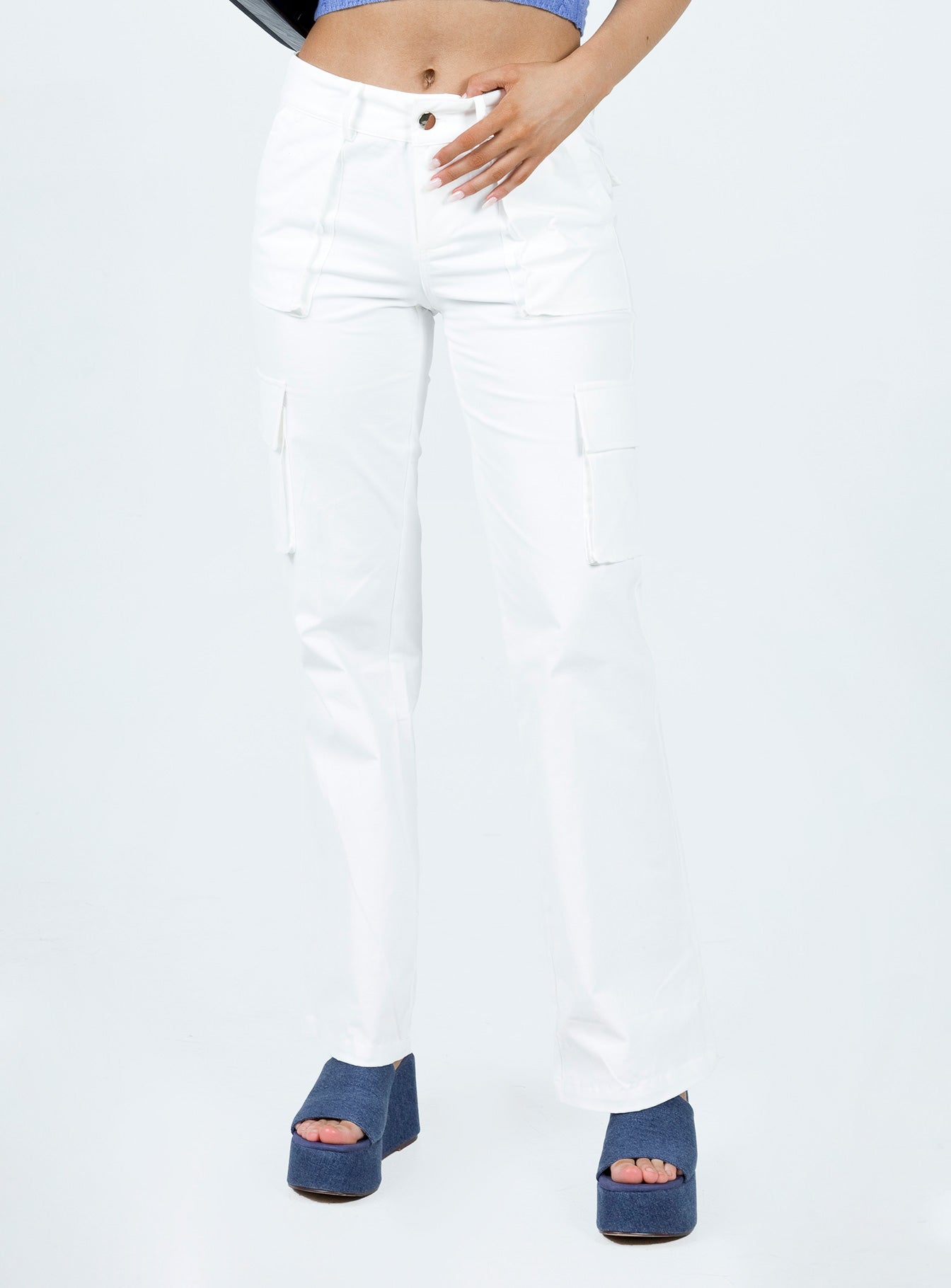 Mawson Bootleg Cargo Pant Ivory - Image 2