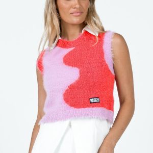 The Ragged Priest Astral Vest Eyelash Lilac / Pink