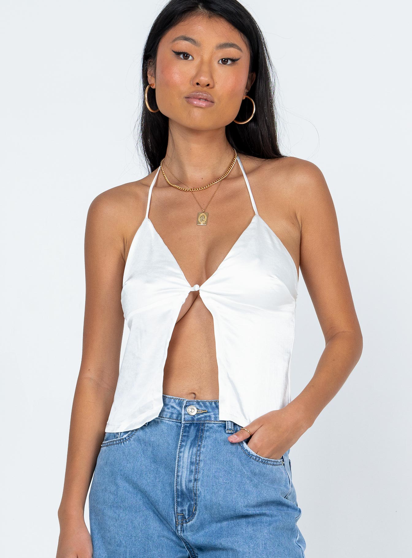 Riya Top White