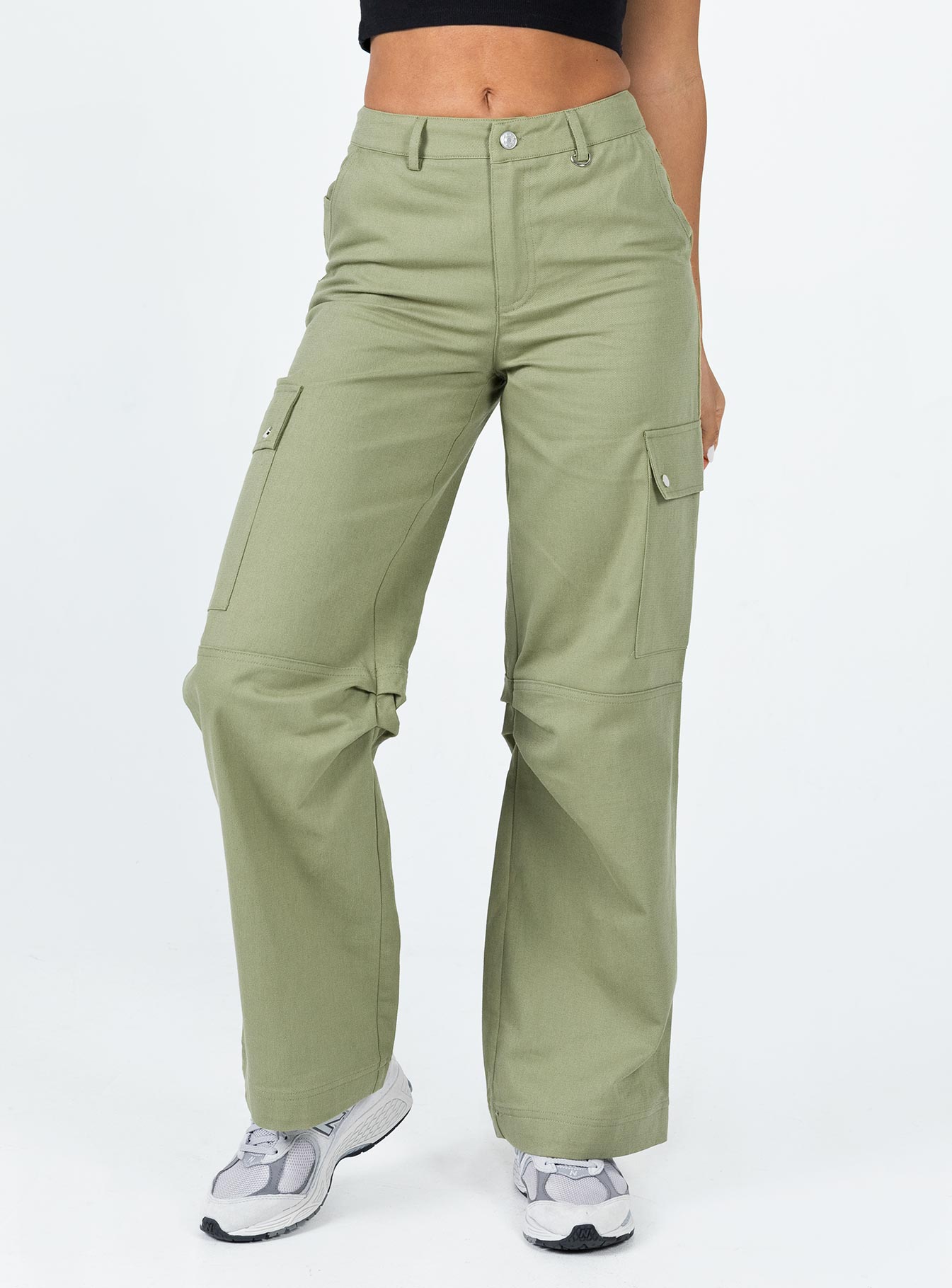Fallout Mid Rise Cargo Pants Green - Image 3