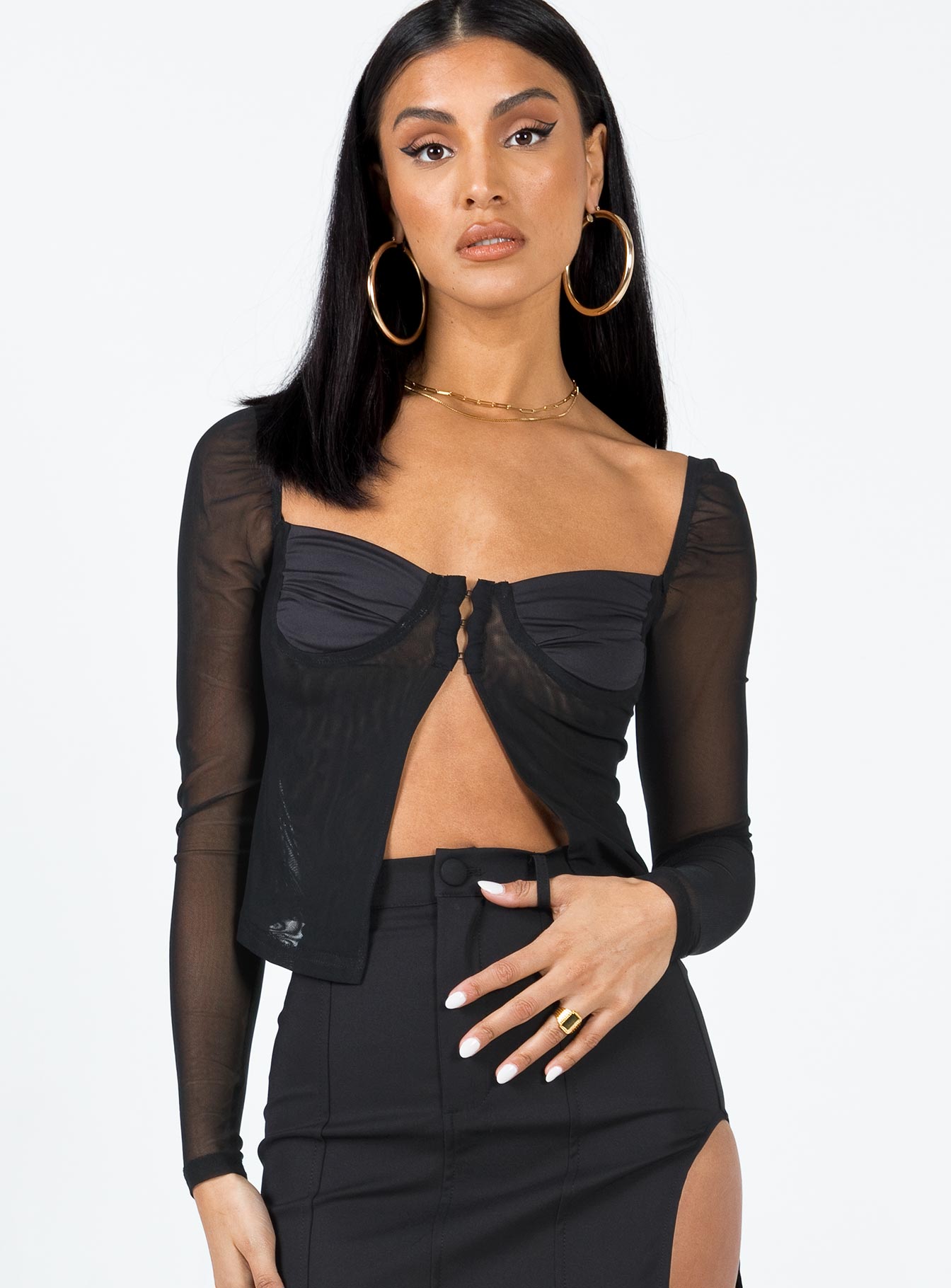 Bremmer Long Sleeve Top Black - Image 2