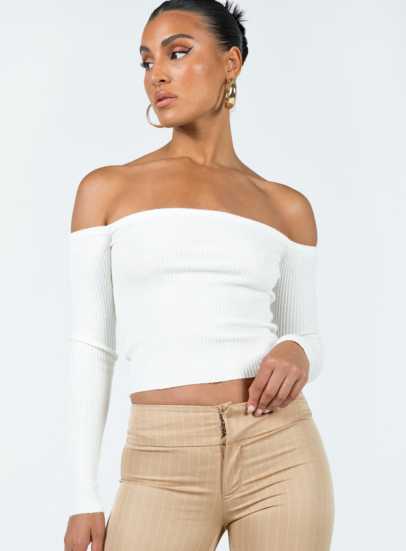 Katandra Off Shoulder Top Ivory - Image 2