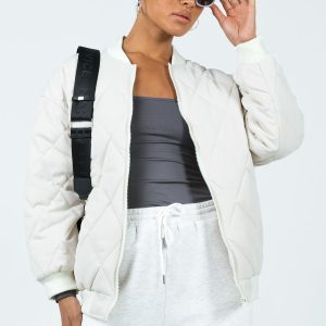 Barina Quilted Puffer Jacket Cream