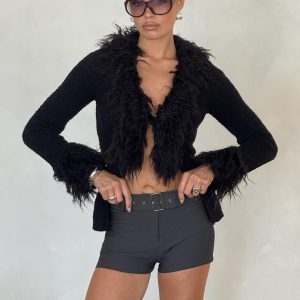 Titanium Belted Micro Short Charcoal