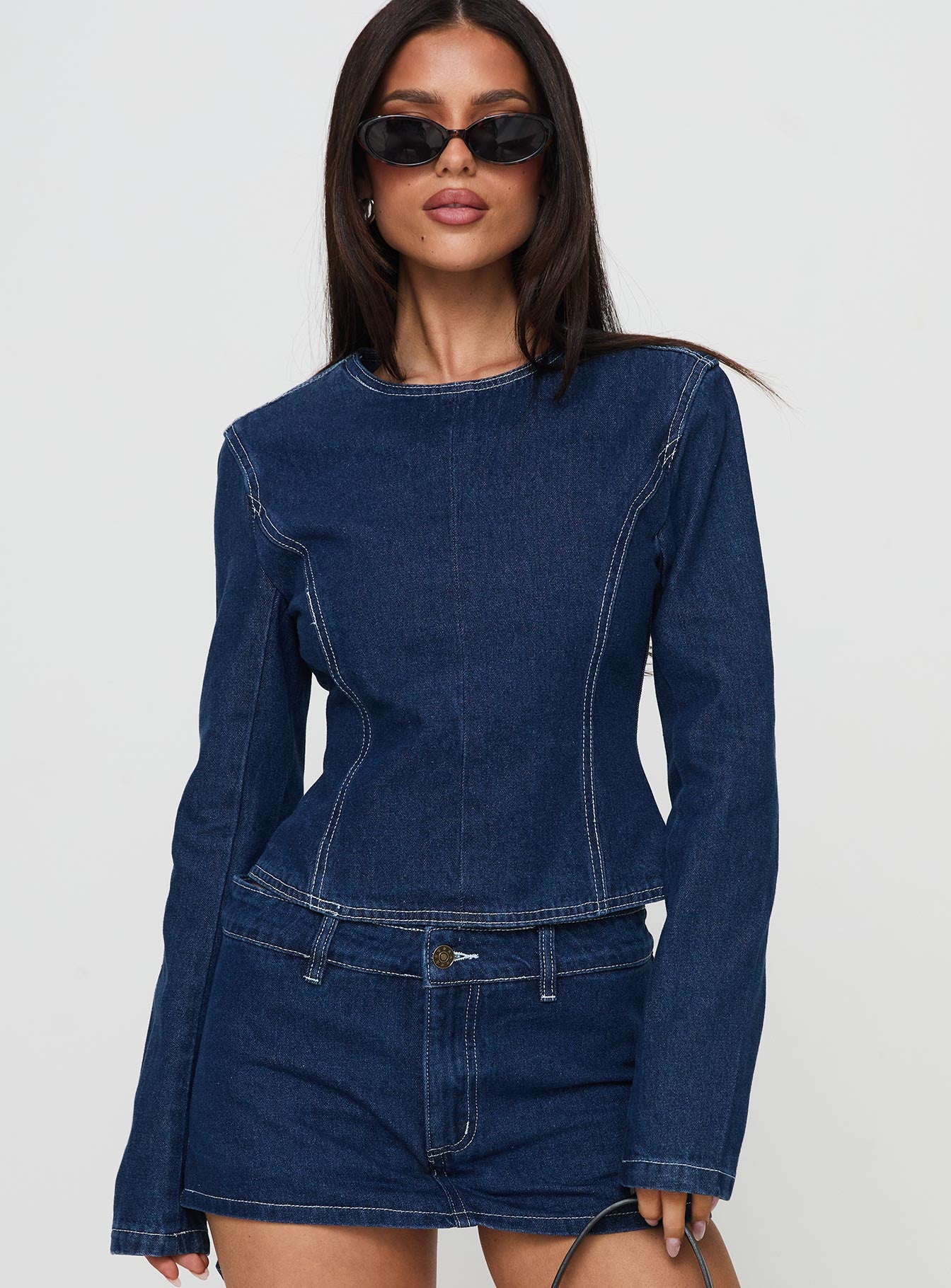 Countryside Long Sleeve Top Denim - Image 2