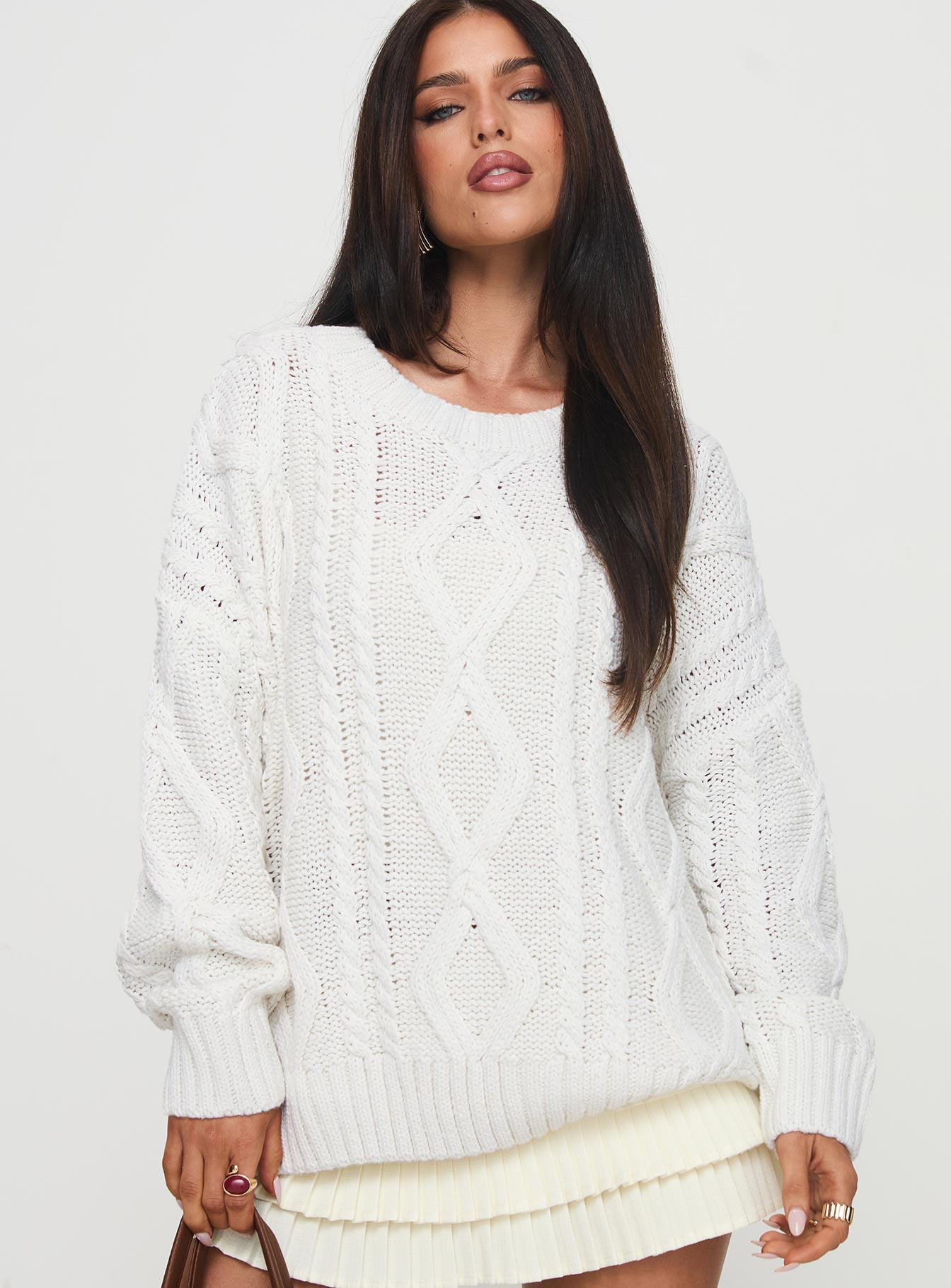 Anaya Oversized Sweater White - Image 2