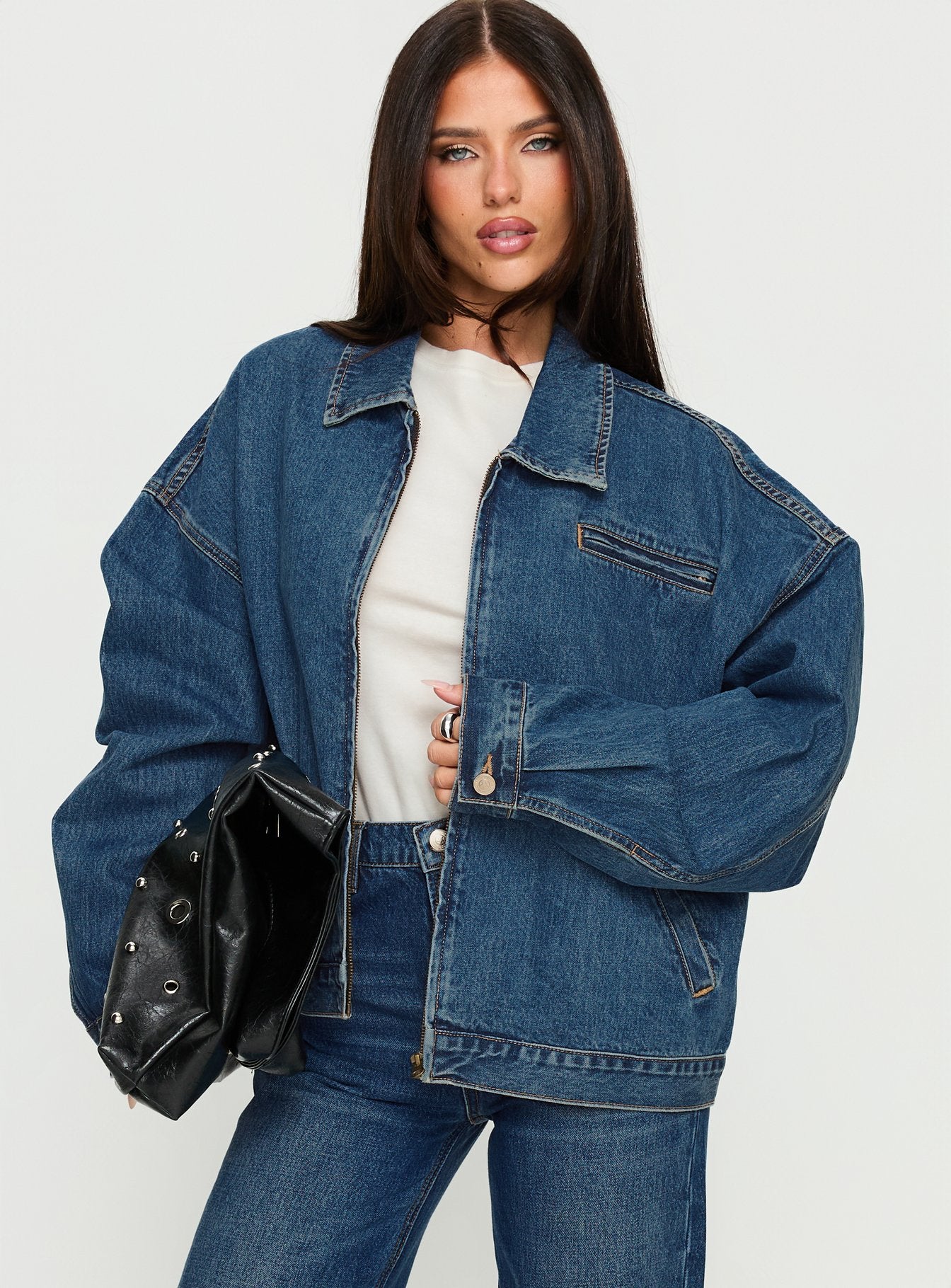 Riina Bomber Jacket Denim - Image 2