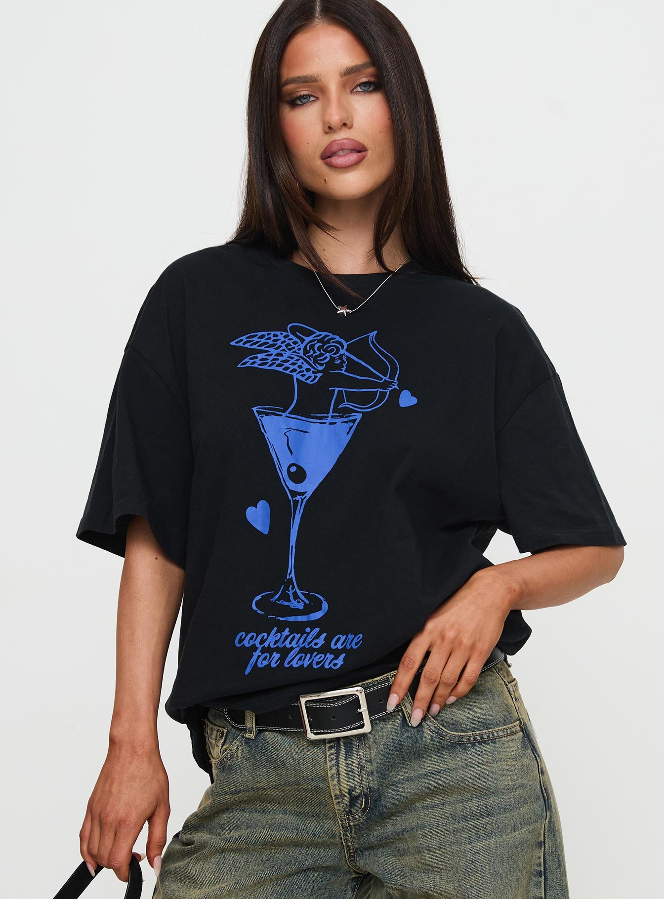 Cocktail Hour Oversized Tee Black - Image 2