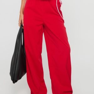 Sweet As Sugar Bow Pants Red / Pink