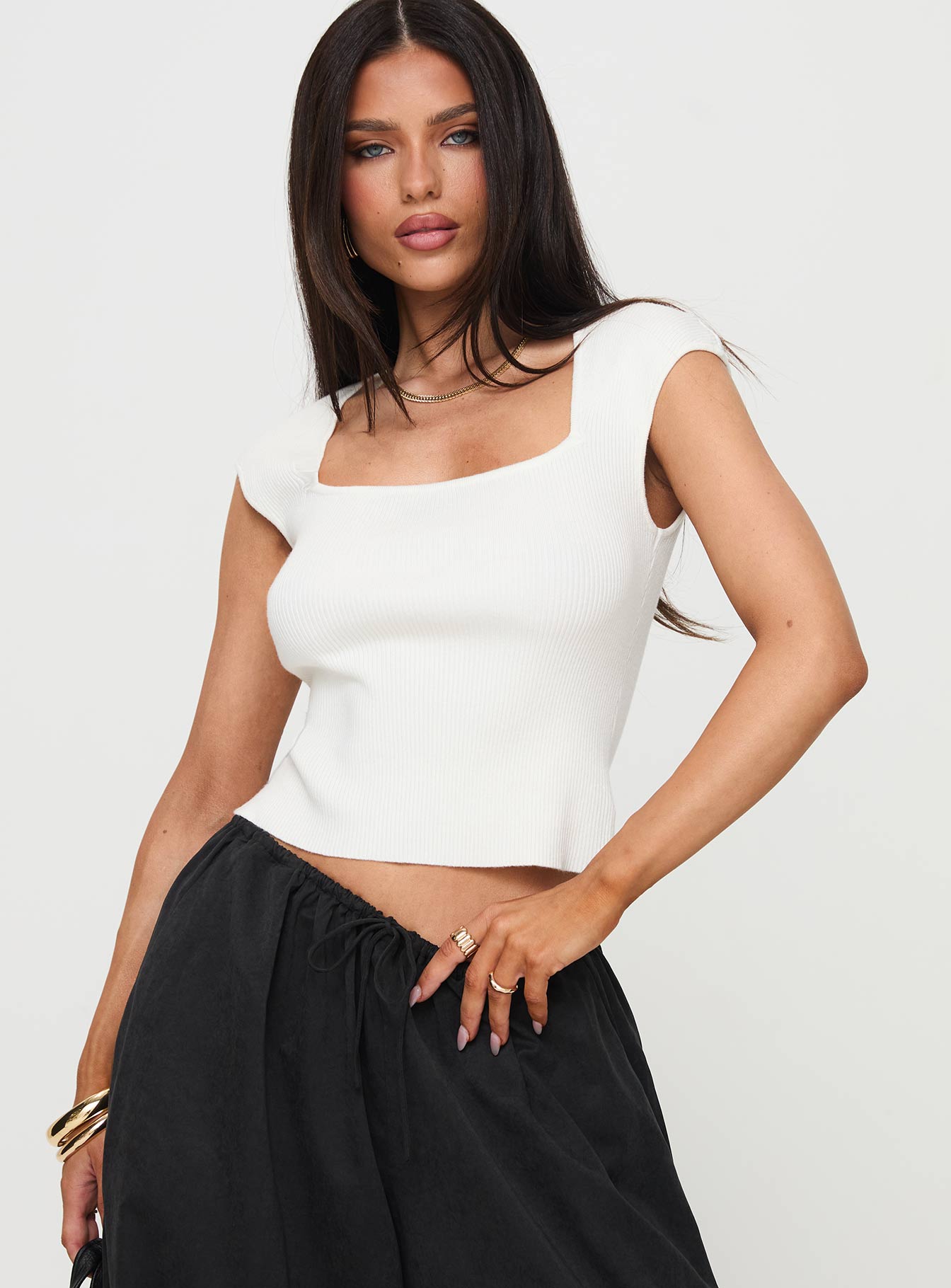 Merris Knit Top White - Image 2