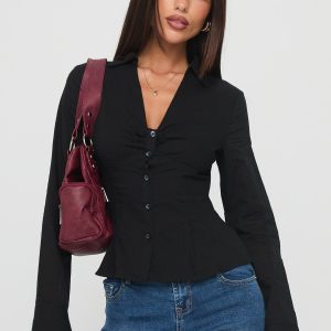 Elowenn Long Sleeve Top Black