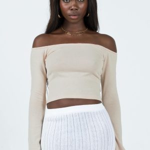 Florette Off Shoulder Top Cream