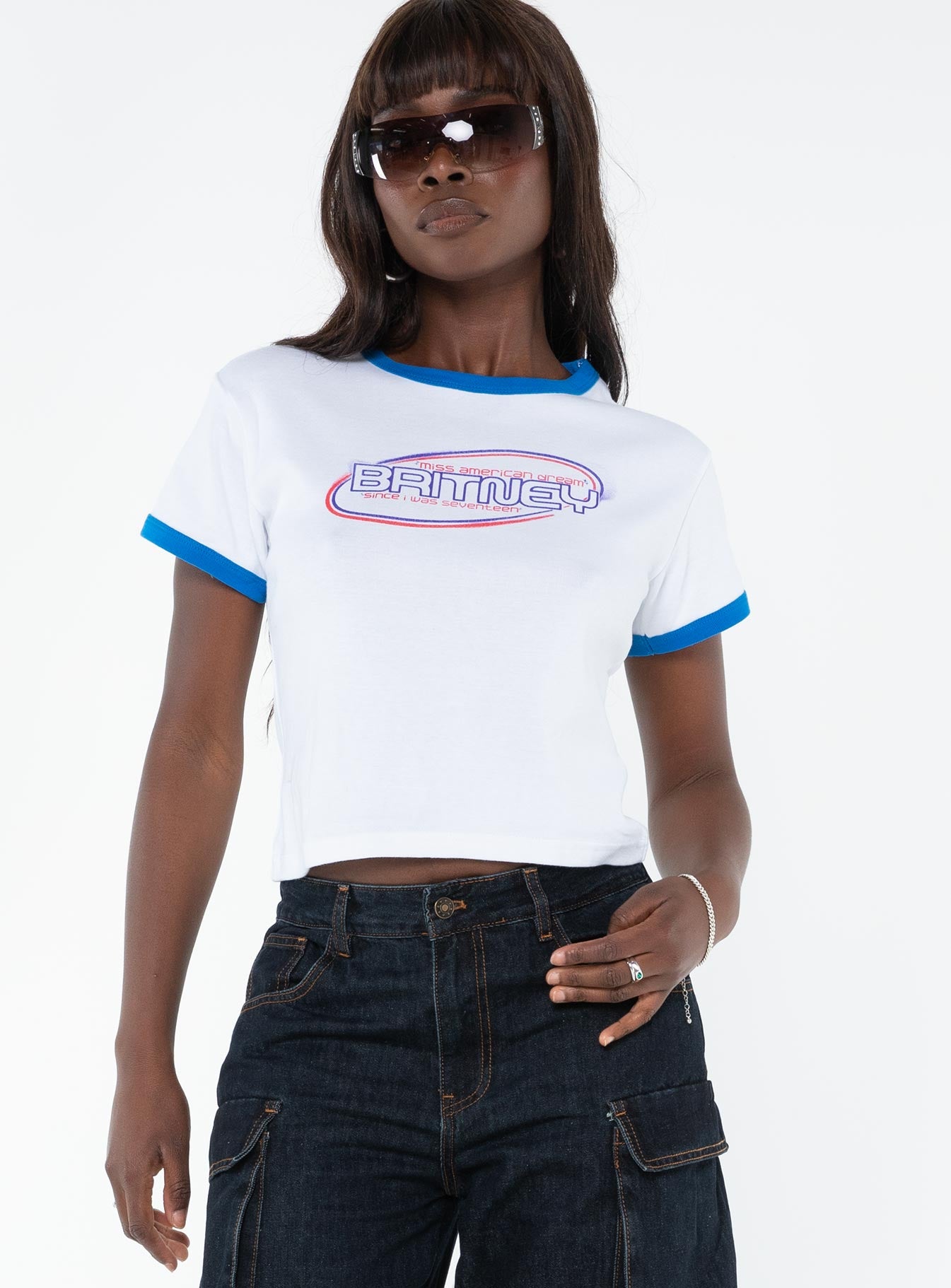 Britney Seventeen Baby Tee White - Image 2