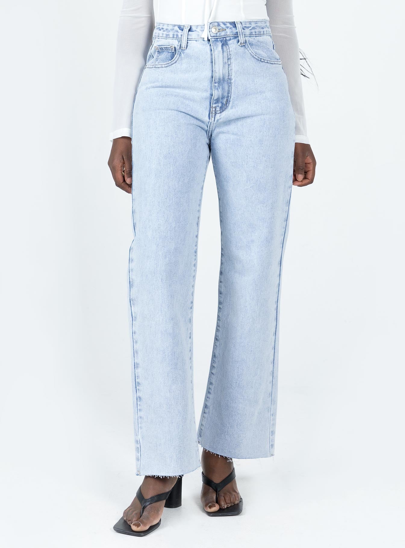 Queenstown Straight Leg Jeans Light Wash Denim - Image 2