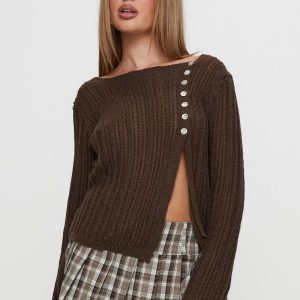 Lenker Knit Sweater Brown
