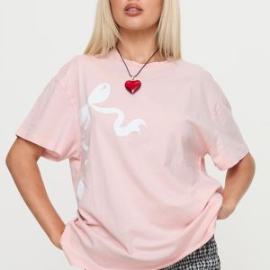 Asta Oversized Tee Pink