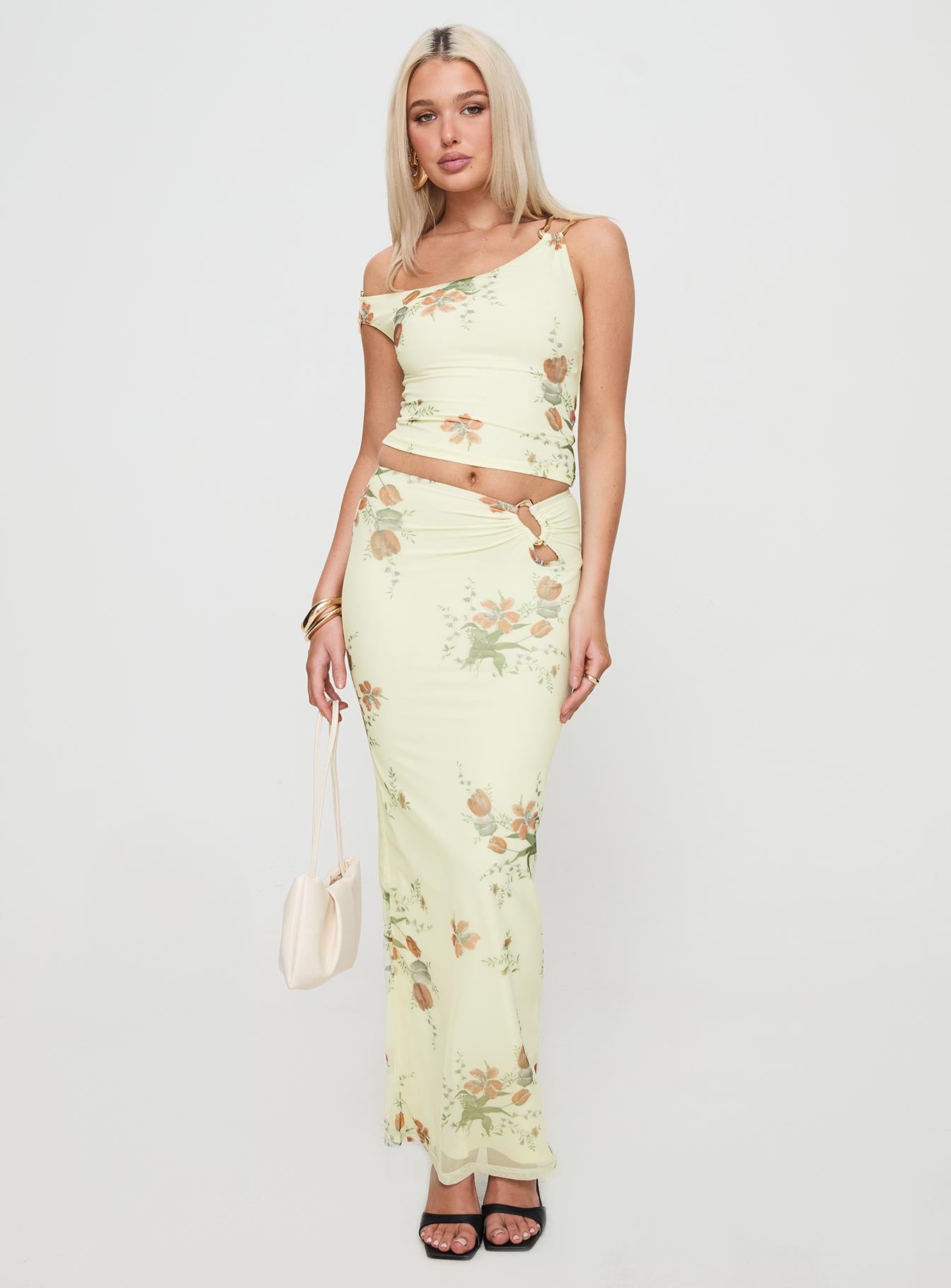 Rios Maxi Skirt Cream - Image 2