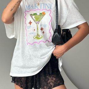 Martini Oversized Tee White