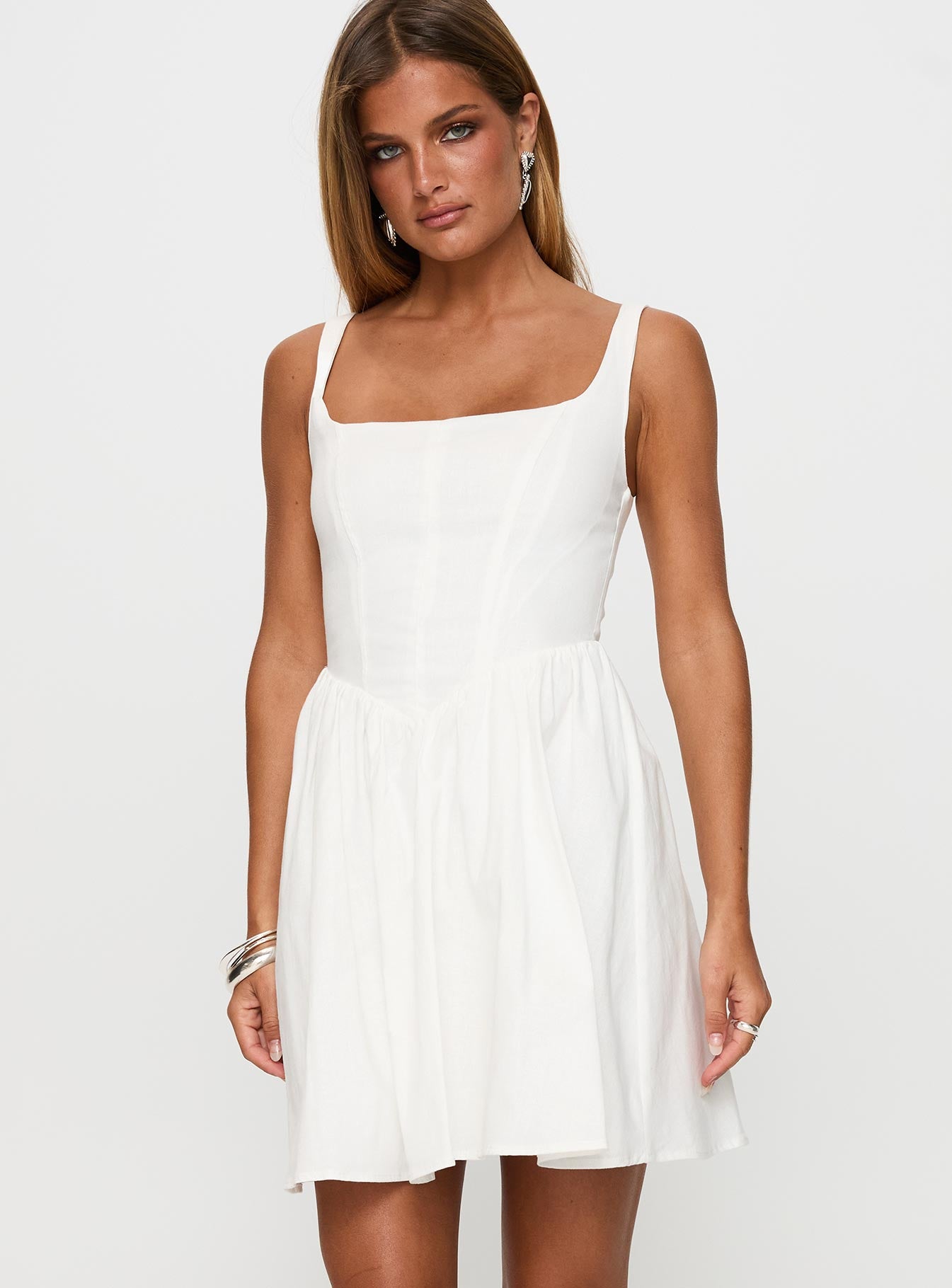 Martie Mini Dress White - Image 2