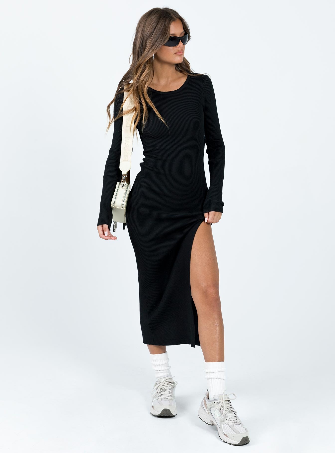 Fitro Long Sleeve Maxi Dress Black - Image 2