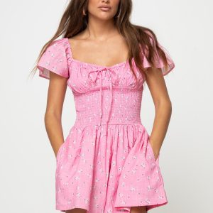 Front Row Romper Pink Floral