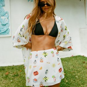 Caraliia Mini Skirt White / Multi