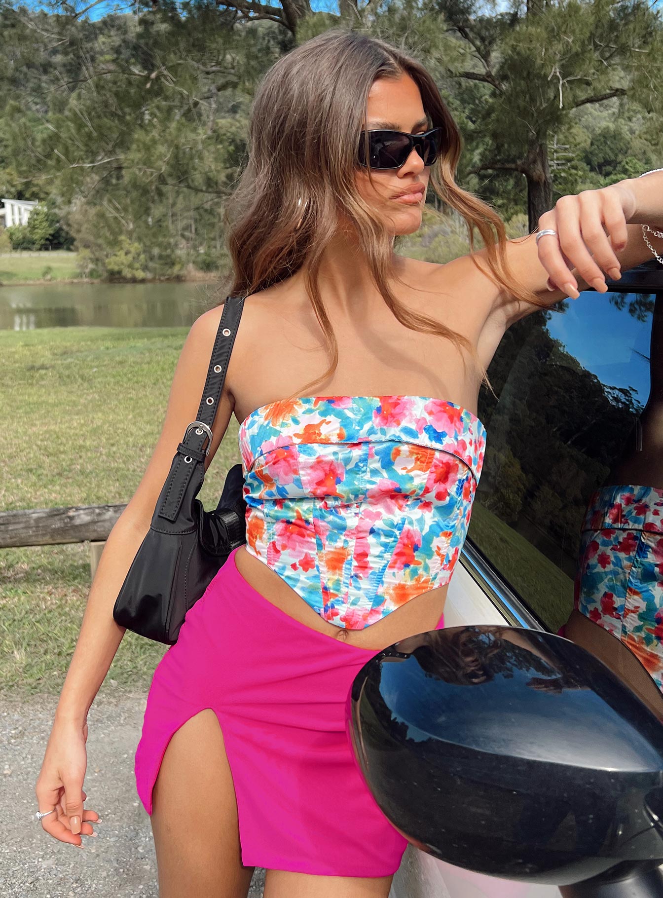 Perabo Strapless Top Floral - Image 8