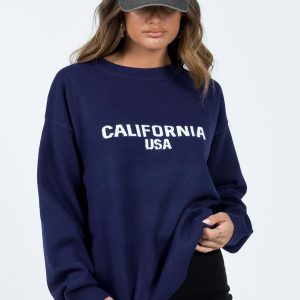 Chad Knit Sweater Navy