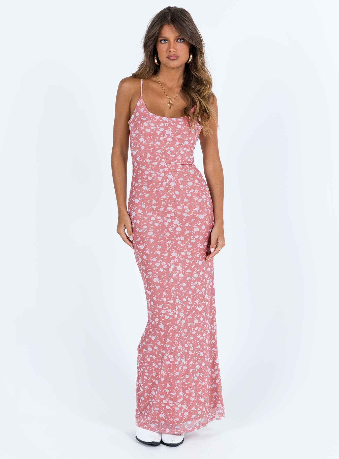 Knox Maxi Dress Pink Floral - Image 2