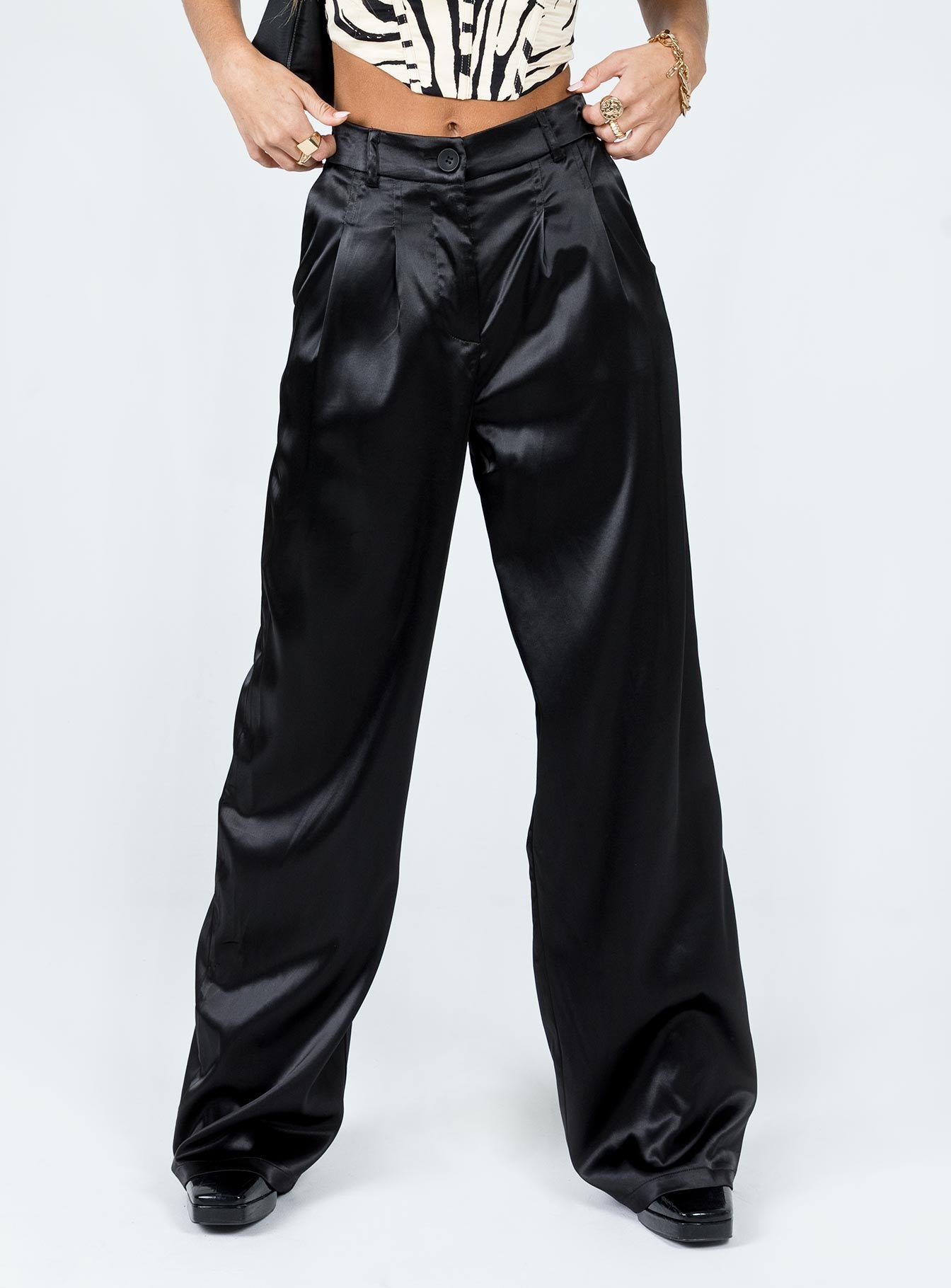 Archer Pants Satin Black - Image 2
