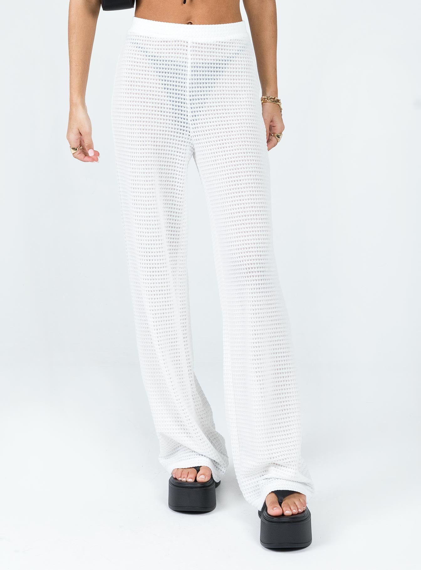 Santa Monica Knit Pants White - Image 3