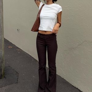 Kinkirk Flared Pants Chocolate