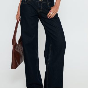 Tidal Wave Low Rise Straight Leg Jeans Raw Denim