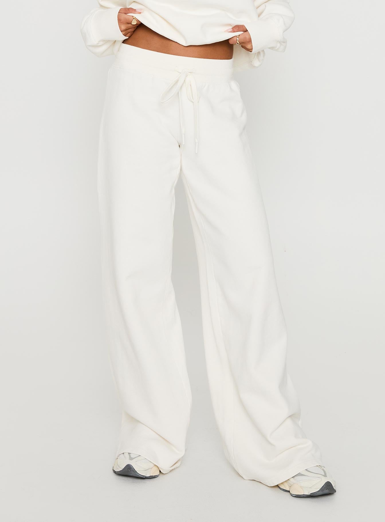 Dodie Wide Leg Pants Washed White - Image 2