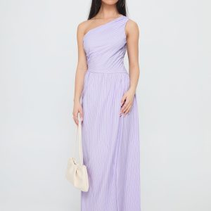 Allicia One Shoulder Maxi Dress Purple