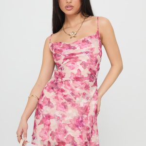 Celena Mini Dress Pink Multi
