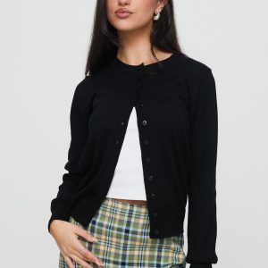 Capeside Knit Cardigan Black