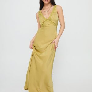 Galloway Maxi Dress Chartreuse