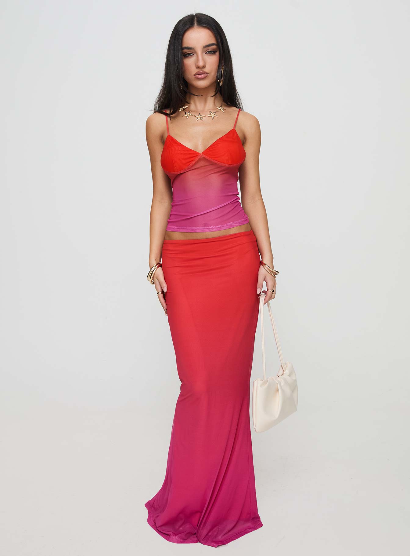 Teen Spirit Maxi Skirt Pink Ombre - Image 2