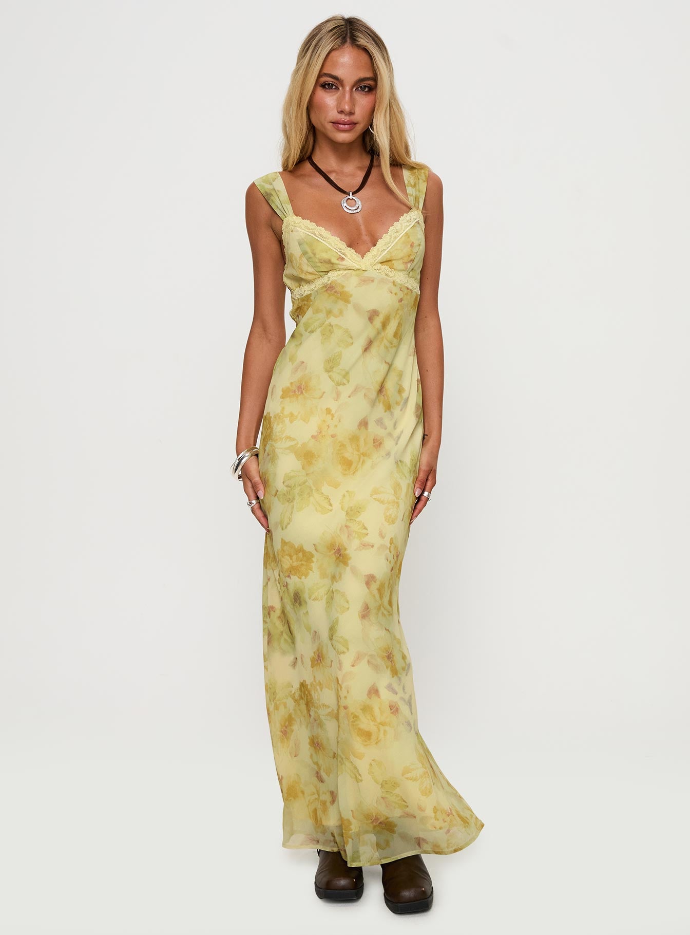 Fernwood Maxi Dress Yellow Multi - Image 2