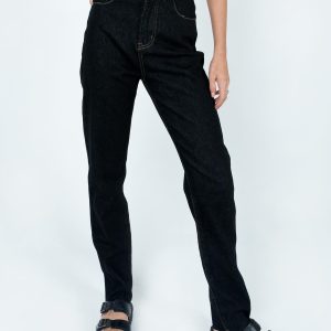 The Breanne 70s High Rise Jean Black