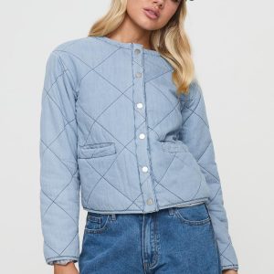 Premonitions Quilted Jacket Blue